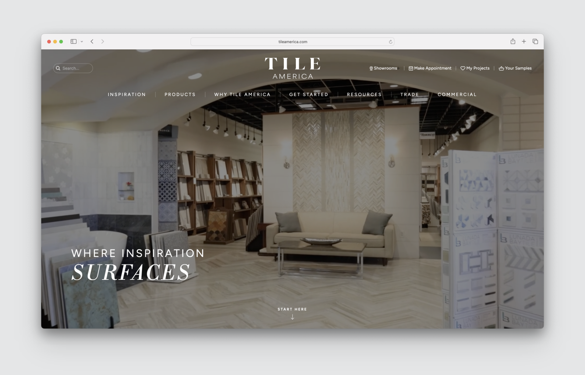 Tile America website preview